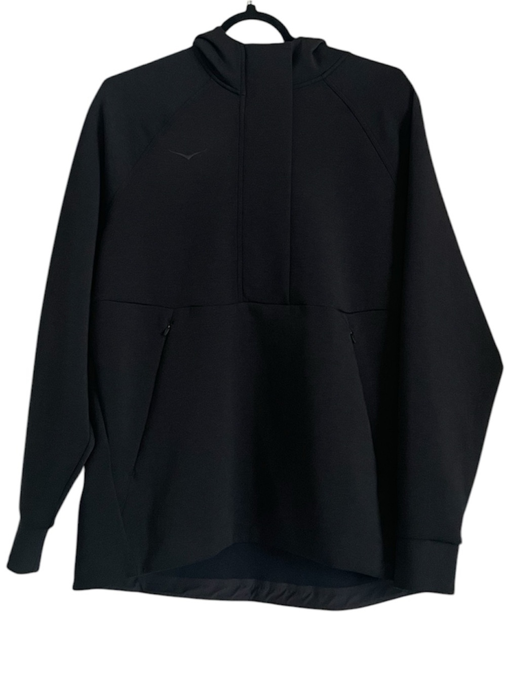 Hoka Essential Recovery Hoodie 1/2 Zip Sweatshirt Black Women’s Size Small - Picture 3 of 6